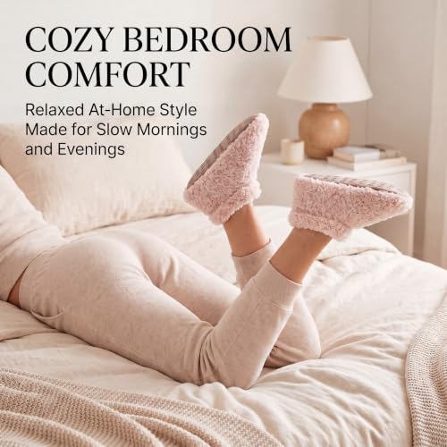 Image of Cozylook Fuzzy Slippers for Women Indoor Soft Sole Slipper Socks
