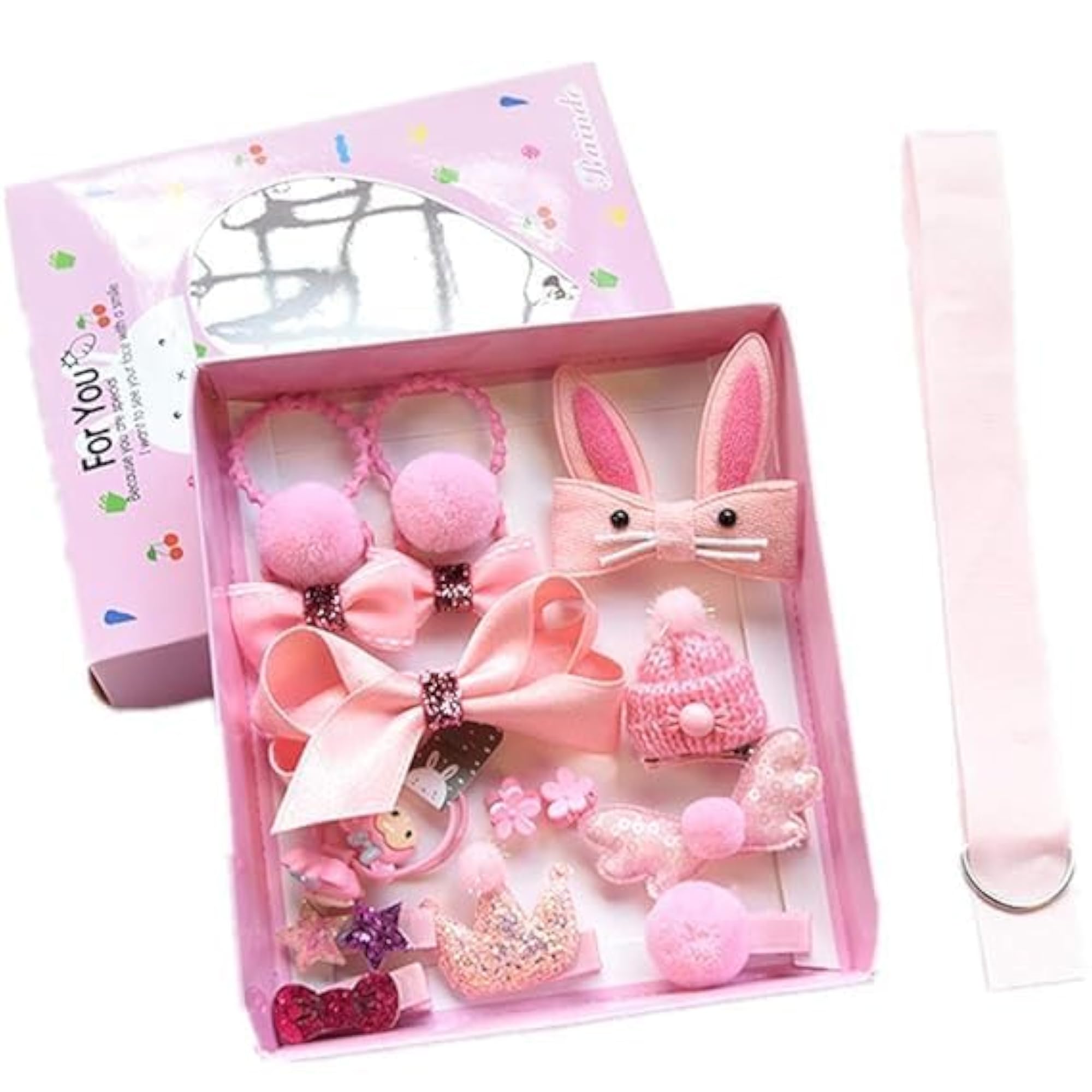 Kids' Mix Style Headwear Set, Ribbon Bow Clips