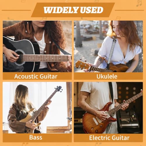 Image of MOCKING BIRD Guitar Belt with guitar wall mount hanger Adjustable Buckle Guitar strap for acoustic Guitar Electric Guitar bass Guitar Hanger with Colourful Plectrum picks