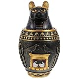 Egyptian Canopic Jar Egyptian Pharaoh Ancient Egyptian God Statue Anubis Statue Figurine Storage Box Kingdom Egypt Collectible Decor Sculpture Egyptian Decor