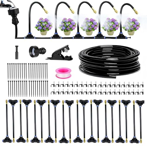 Sistema di irrigazione da giardino con ugelli nebulizzatori, regolabile a