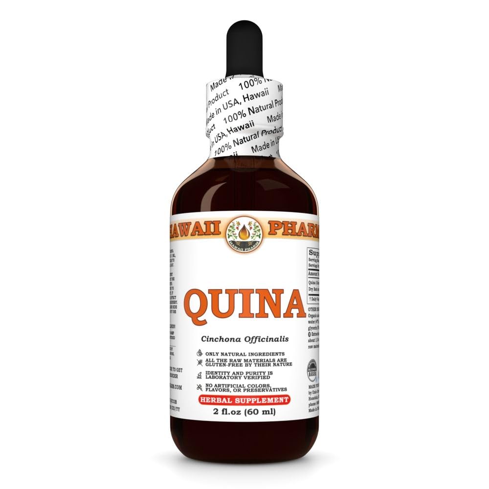Hawaii Pharm Quina Bark Liquid Extract, 2 fl oz 2 Fl Oz (Pack of 1)