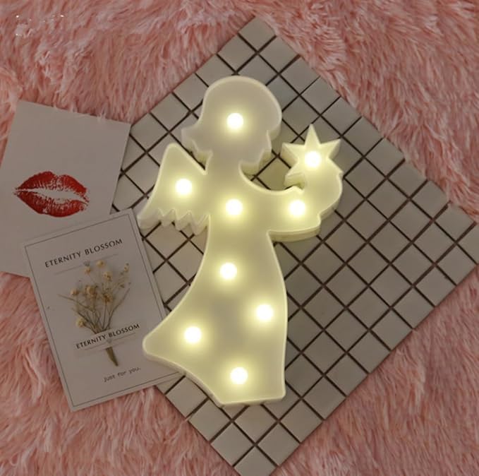 Luz de cartel luminoso en forma de estrella para mesa miniatura 1