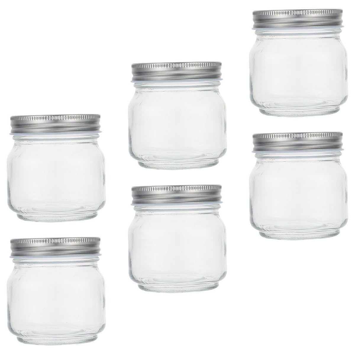 BESPORTBLE 6stücke Gewürzgläser aus Glas Transparente Marmeladengläser mit Deckel Honigbehälter für Küche und Zuhause als Gewürzspender und Küchenbehälter