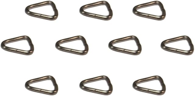 Plug Chain Triangles for Basin, Bath & Kitchen Sink Plugs - 10 Pack, Chrome