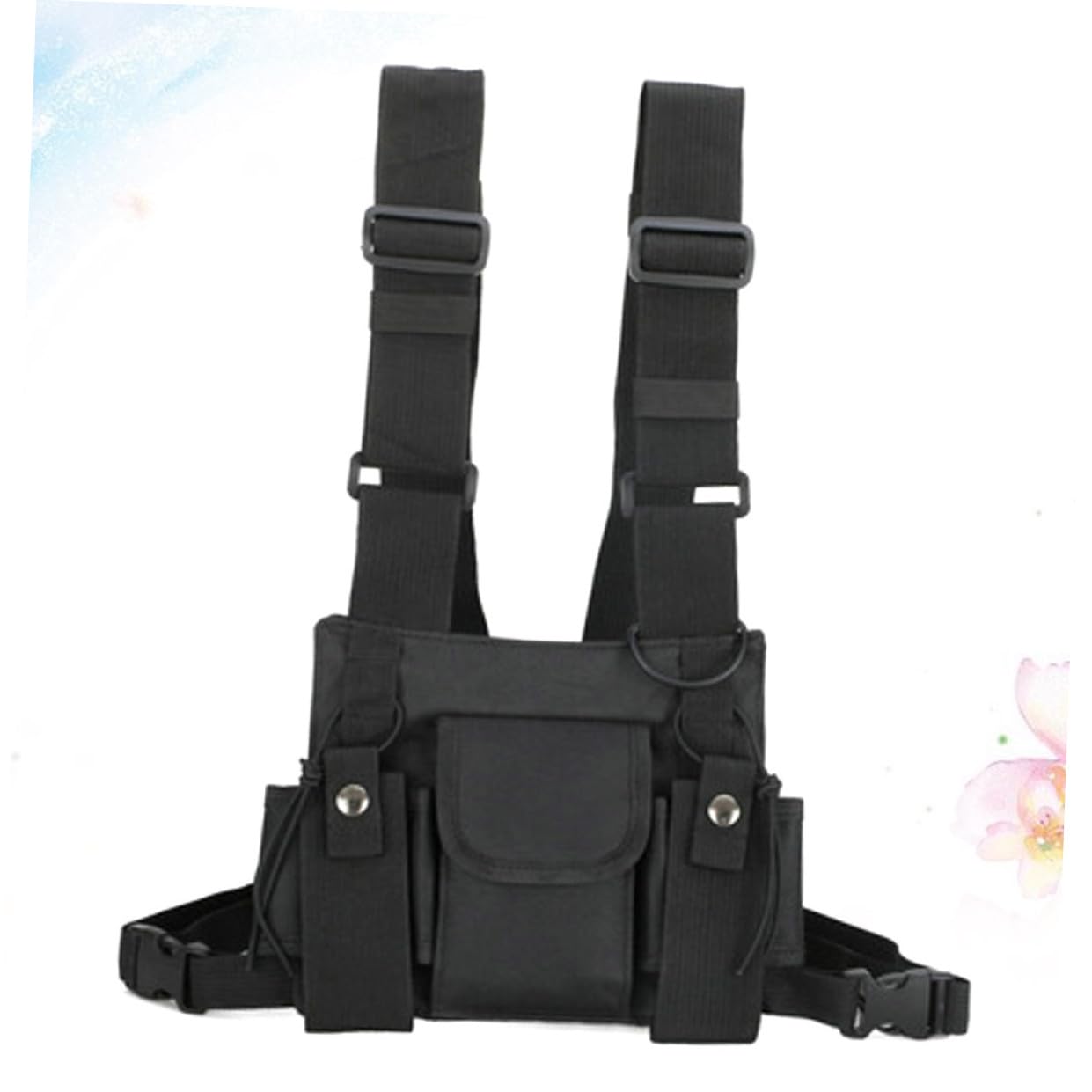 SHERCHPRY 2 bolsas cruzadas con llavero de abeja, chaleco, bolsa de felpa, estuche para lápices, mochila para el pecho, mochilas, chaleco