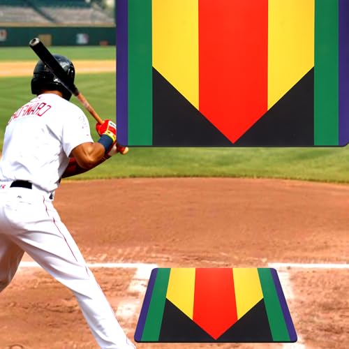 Rolitwils Roliwils Baseball Home Plate Training Mat 28.35 x 16.93, Professional Home Plate Baseball & Softball Training | Multi-Zone Strike Practice Base | Portable Baseball Bases Equipment