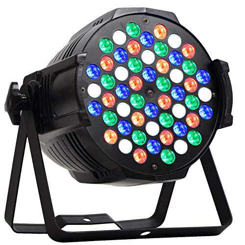 LED PAR 64 Refletor Canhão 54 Leds RGBWO DMX Painel Digital e Strobo