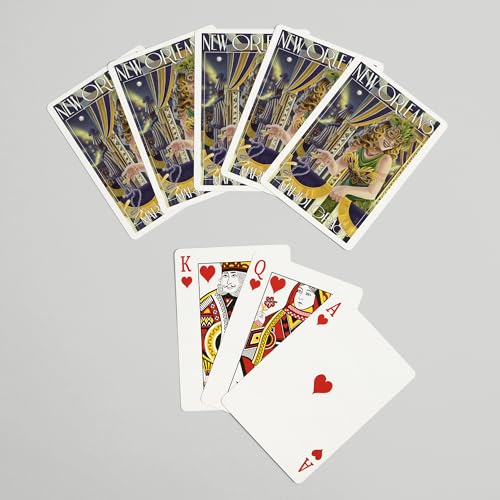 Lantern Press New Orleans Mardi Gras Naipes Poker 52 miniatura 7