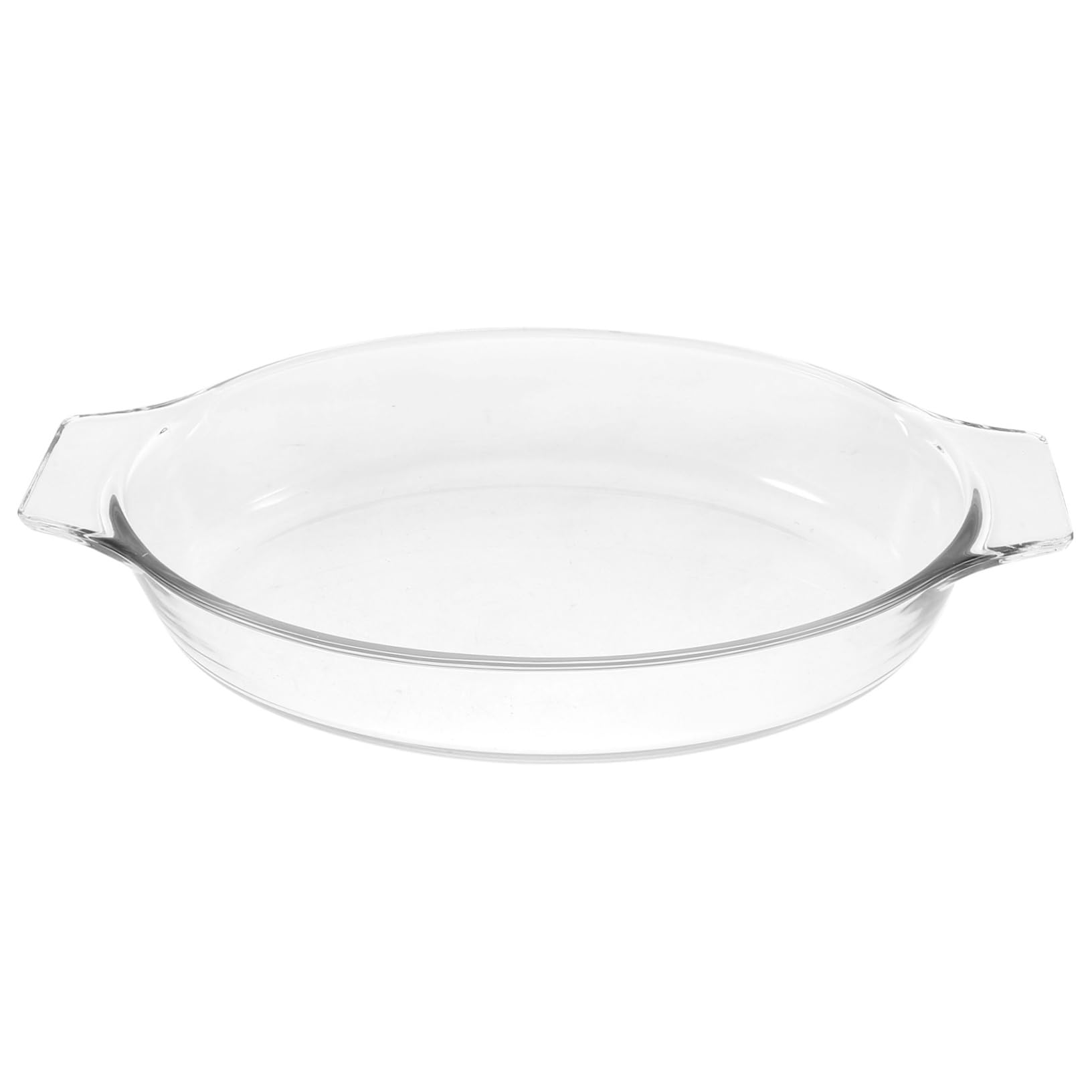 OFFSCH Elegant Oval Glass Baking Dish Double Handles High-temperature Resistant for Pies Salads