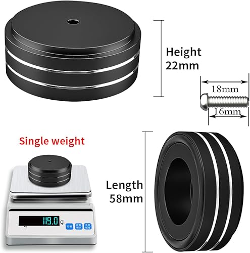 Miniatura 8 de Viborg Pies de soporte de altavoz de alta fidelidad de 2.283 x 0.866 in, 4 pies de aislamiento, almohadilla de base amortiguador con anillo de goma