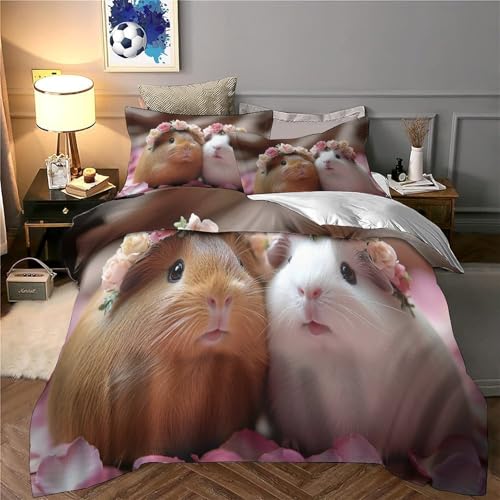Parure de lit chien mignon King 220x240cm en microfibre