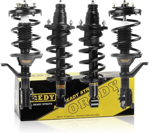 OREDY 4PCS Front Rear Struts W/Coil Spring Assembly Replacement for 2002-2006 Honda CR-V - 172143 172144 171380R 171380L