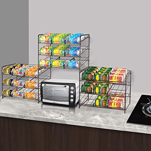 Simple Trending Can Rack Organizer, Stackable Can Storage Dispenser Holds Up To 36 Cans For Kitchen Cabinet Or Pantry, Bronze #TOP1