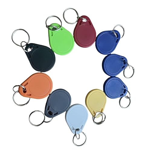 JWFKWNH Etiqueta clásica 1K KeyIso14443a RFID de 13,56 MHz, llave de acceso sin contacto, llave de control de acceso inteligente (paquete de 10)