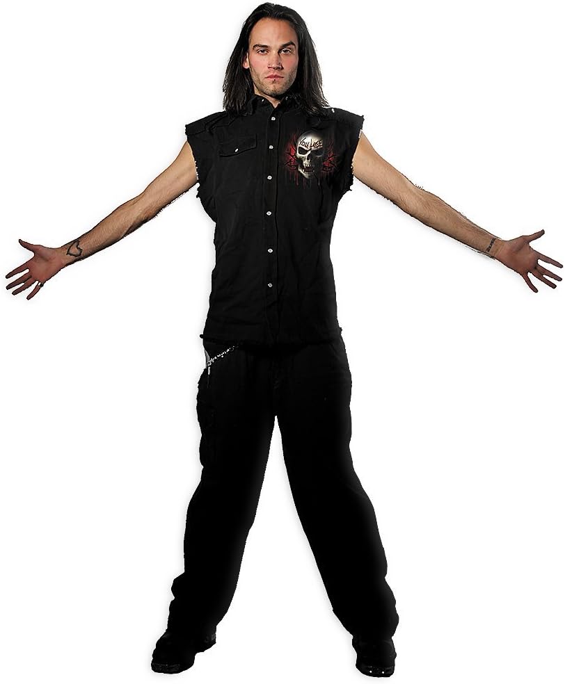 Spiral - Game Over - Sleeveless Stone Washed Worker Black