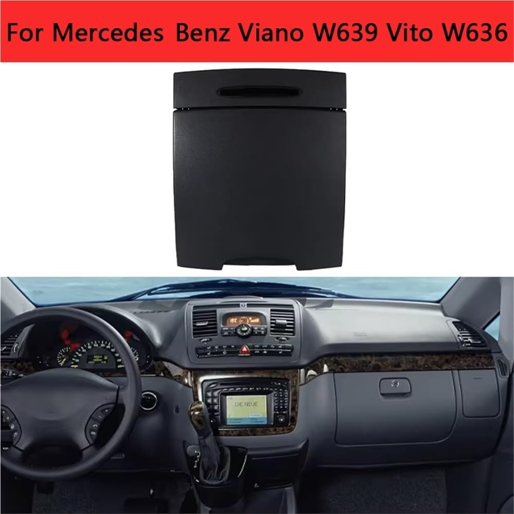 JWFDBDB Compatible for Mercedes-Benz Viano W639 Vito W636 2006-2015, caja for almacenamiento for consola central for salpicadero frontal Interior for coche, for artículos diversos, guantera