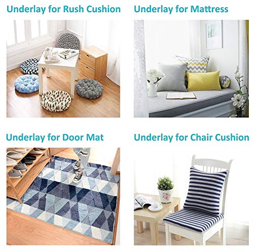 BLS Non-Slip Cushion Underlay Couch Underlay Pad, Keep Your Cushions Stay in The Place for Sofa Upgraded Double Sided Anti-Slip Silicone + Felt in The Middle 24 x 24in (3 Pack)