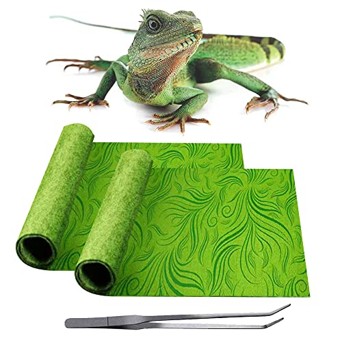 Rep Buddy 2 Pack Reptile Carpet Rainforest Tropical Mat & Reversible Substrate cover