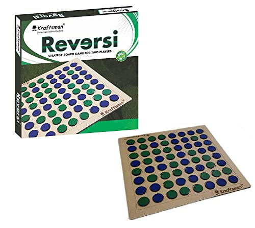 Image of Braintastic Wooden Reversi Board Game | Flip The Coin Game | 2 Players Board Game for All Age Groups|Reversi Wooden Game Super Fun to Play