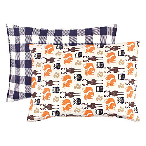 Image of Hudson Baby Unisex Baby and Toddler Cotton Toddler Pillow Case, Forest, One Size