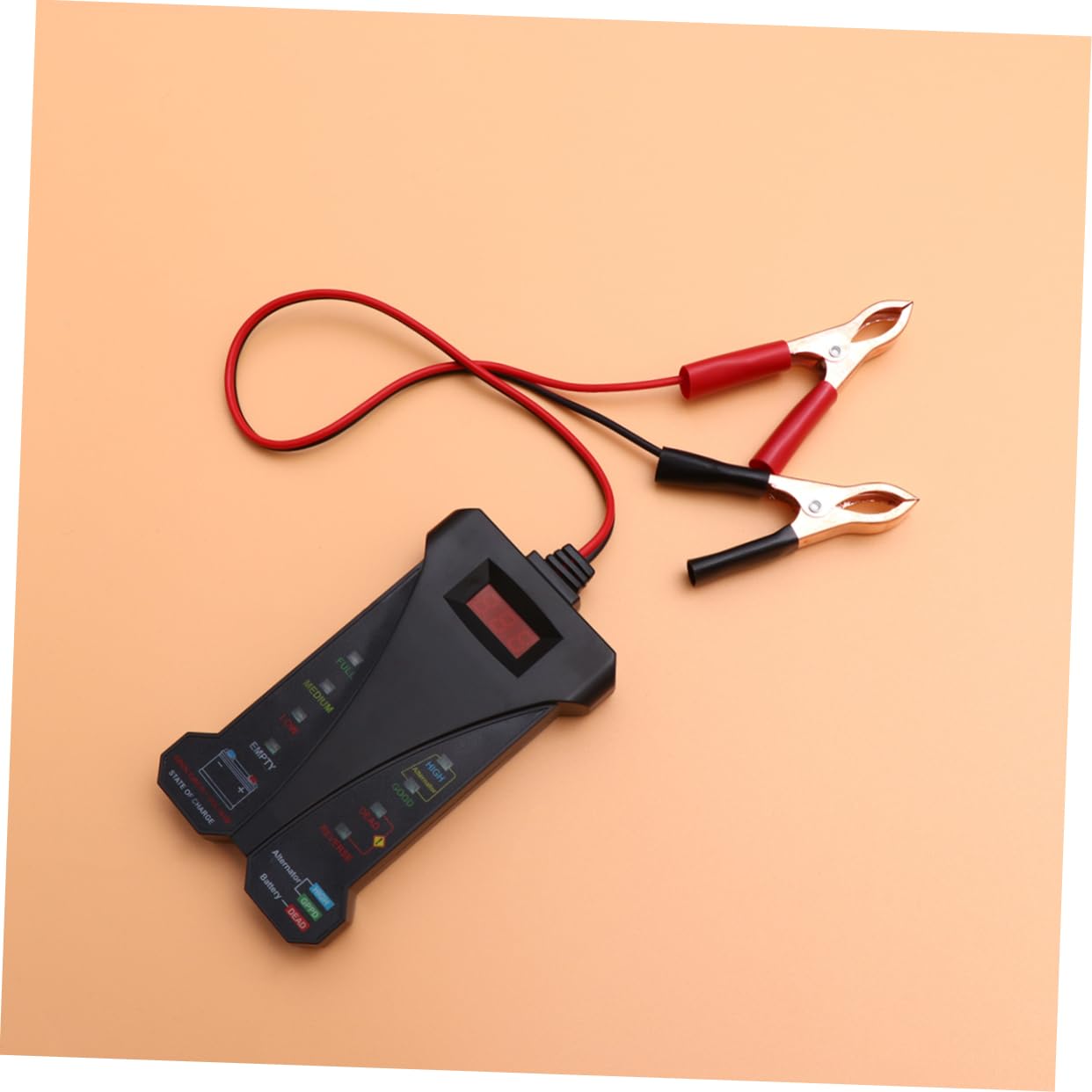 jojofuny Tester Digitale per Batteria Auto Voltmetro Analizzatore Funzionamento Ricarica Strumento Diagnostico Batterie Veicoli Automobilistici Rilevatore Carico Protezione Polarità