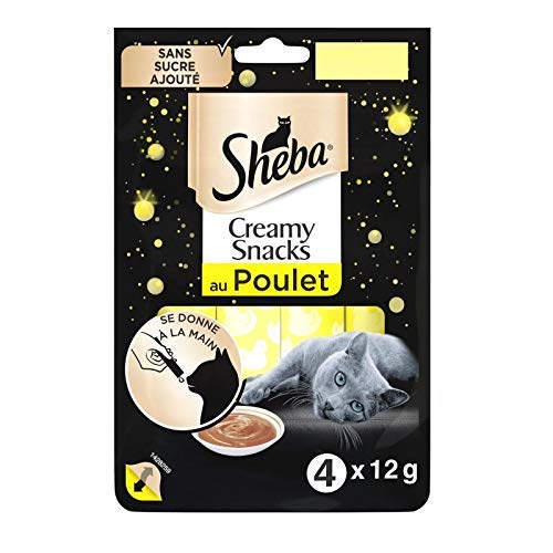 Animalerie Creamy Snacks - Lote de 4 dulces con pollo para gato (12 g)