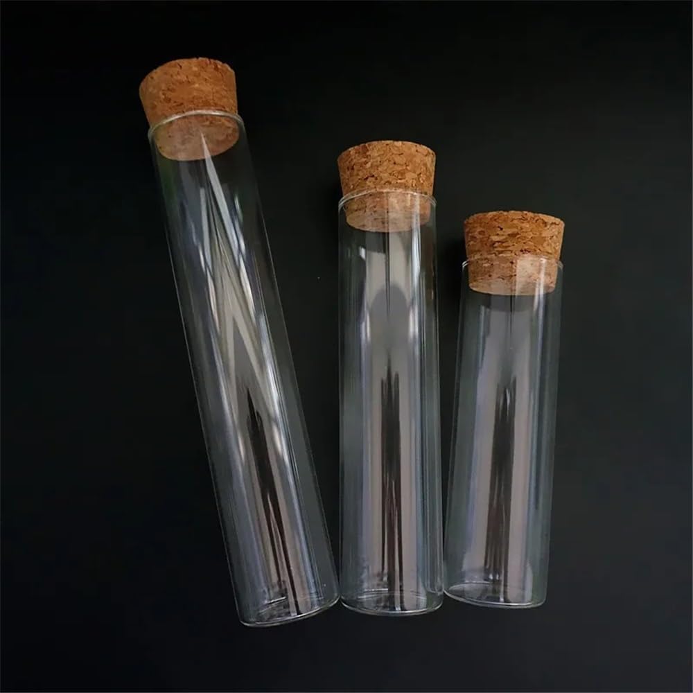 Sprzęt do przyrządów laboratoryjnych 12 szt./partia średnica 30 mm laboratoryjna płaska szklana rurka ze korkowymi korkami szkło laboratoryjne (30 x 150 mm)