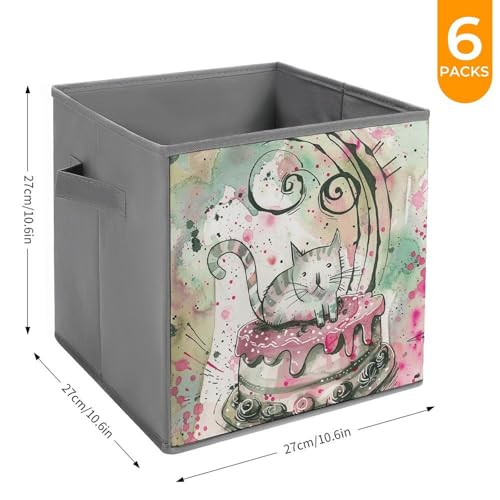 Boîtes de rangement pliables chat et bacs de rangement empilables pour linge