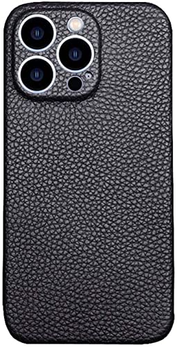Housse cuir véritable iPhone 12 Pro antichoc avec protection caméra renforcée