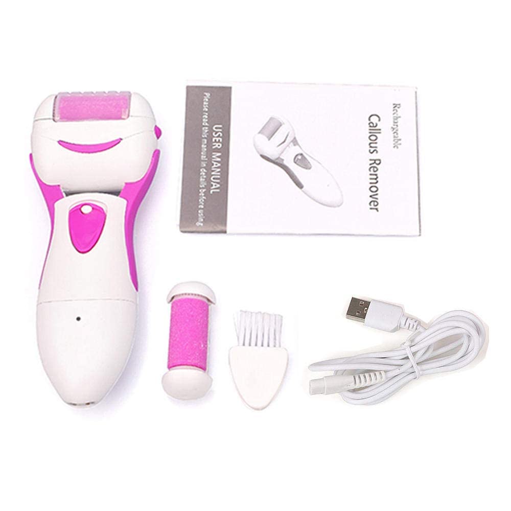 Lima per Piedi elettrica Rimozione del callo Elettrico Wet And Dry Callus Remover - Rimozione del callo del Piede USB per la rimozione Delicata dei Calli-Blue (Rosa)