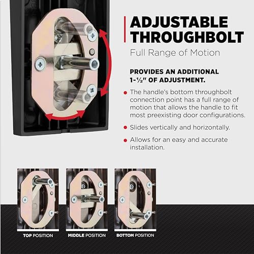 Image of Kwikset San Clemente Non-Functioning Front Door Lock Handle, Inactive Deadbolt and Interior Door Handle, Dummy Handleset Exterior with Interior Reversible Lever, Matte Black with Microban Protection