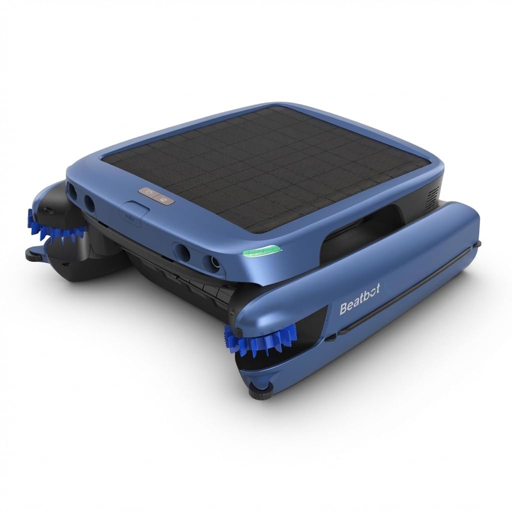 Beatbot iSkim Ultra Robot limpiafondos con energía Solar, Azul Agua | Depuración del Agua, Limpieza de Bordes y Esquinas, optimización de la trayectoria en S, Control Mediante aplicación