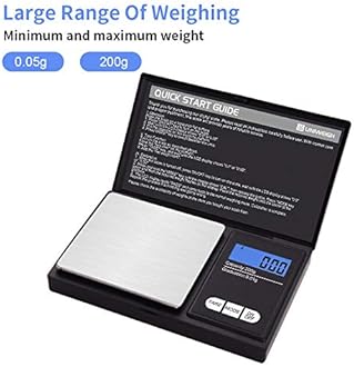 Gram Scale,200 gx0.01 g(7.05 oz x 0.001 oz) Digital Pocket Scale,Electronic Smart Weigh Scale,Portable Small Jewelry Scale Grams and Ounces,Mini Scale with LCD Display,Tare