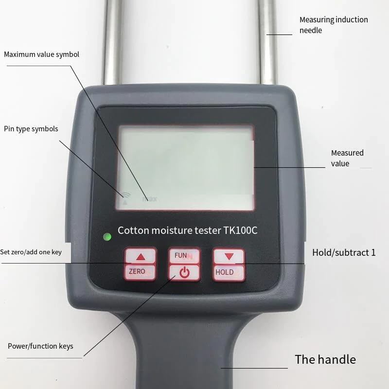 Image of LABART TK100C Cotton Moisture Meter for Measure Moisture Content of Cotton, Range 5%-40%