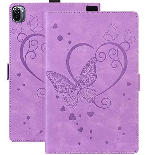 Keikail Funda Carcasa para Xiaomi Pad 5/5 Pro/5 Pro 5G 11 Pulgadas 2021 Super Delgada Mariposa Motivo Funda Estuche con Función Soporte PU Protectora Smart Cover Case para Xiaomi Mi Pad 5, Púrpura Cover