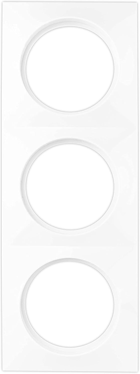 REV 0202830104 radius Triple Socket, Frame Light Switch, etc, White, 3-fach