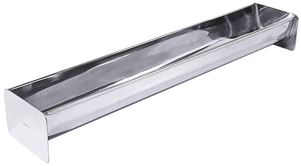 Contacto Terrinenform 50 cm 2000ml Edelstahl 18/10 Dachrinnenform, Gastro-Qualität, spülmaschinengeeignet, für Pasteten, Parfaits & Desserts