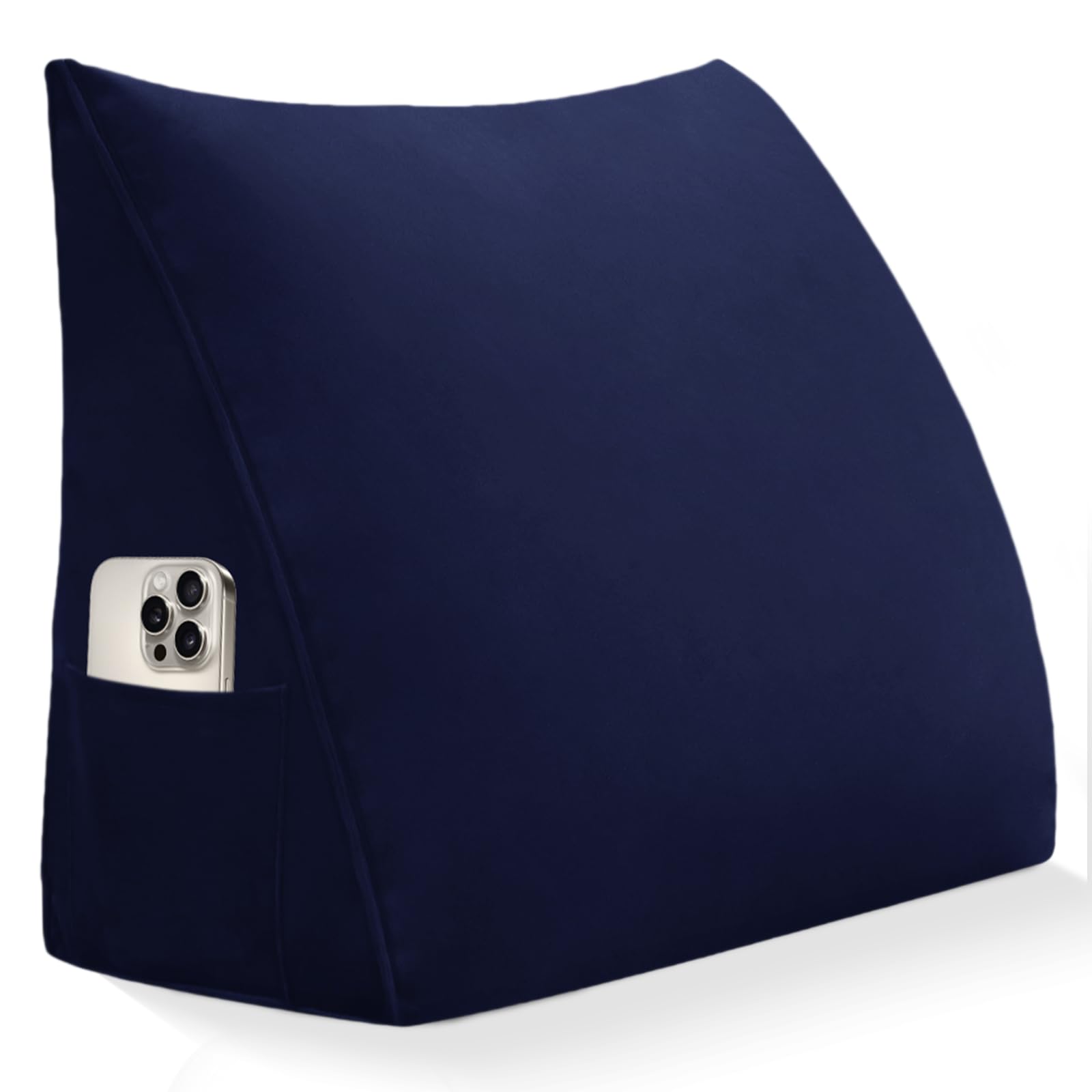 Cuscino a Cuneo Testiera Cuscino da Lettura Cuscino Triangolare Supporto Schienale per Sedersi a Letto Cuscino di Supporto Posizionamento per Divano Letto Diurno Fodera Rimovibile