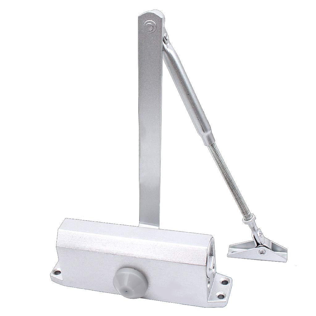Cierrapuertas, Bisagras, Muelle Hidráulico Cierrapuertas Cierre Suave con Brazo Ajustable Automático Operado for Grado Comercial y Hogar 25-45KG Peso Puerta (Color : Positioning, Size : Medium)