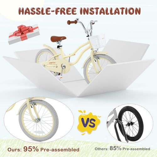 Image of BABY JOY Kids Bike, 12 14 16 18 20 Inch Boys Girls Bike w /Removable Basket