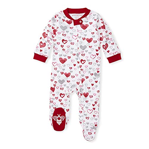 Image of Burt's Bees Baby unisex-baby Sleep & Play, Organic One-piece Romper-jumpsuit Pj, Zip Front Footed Pajama