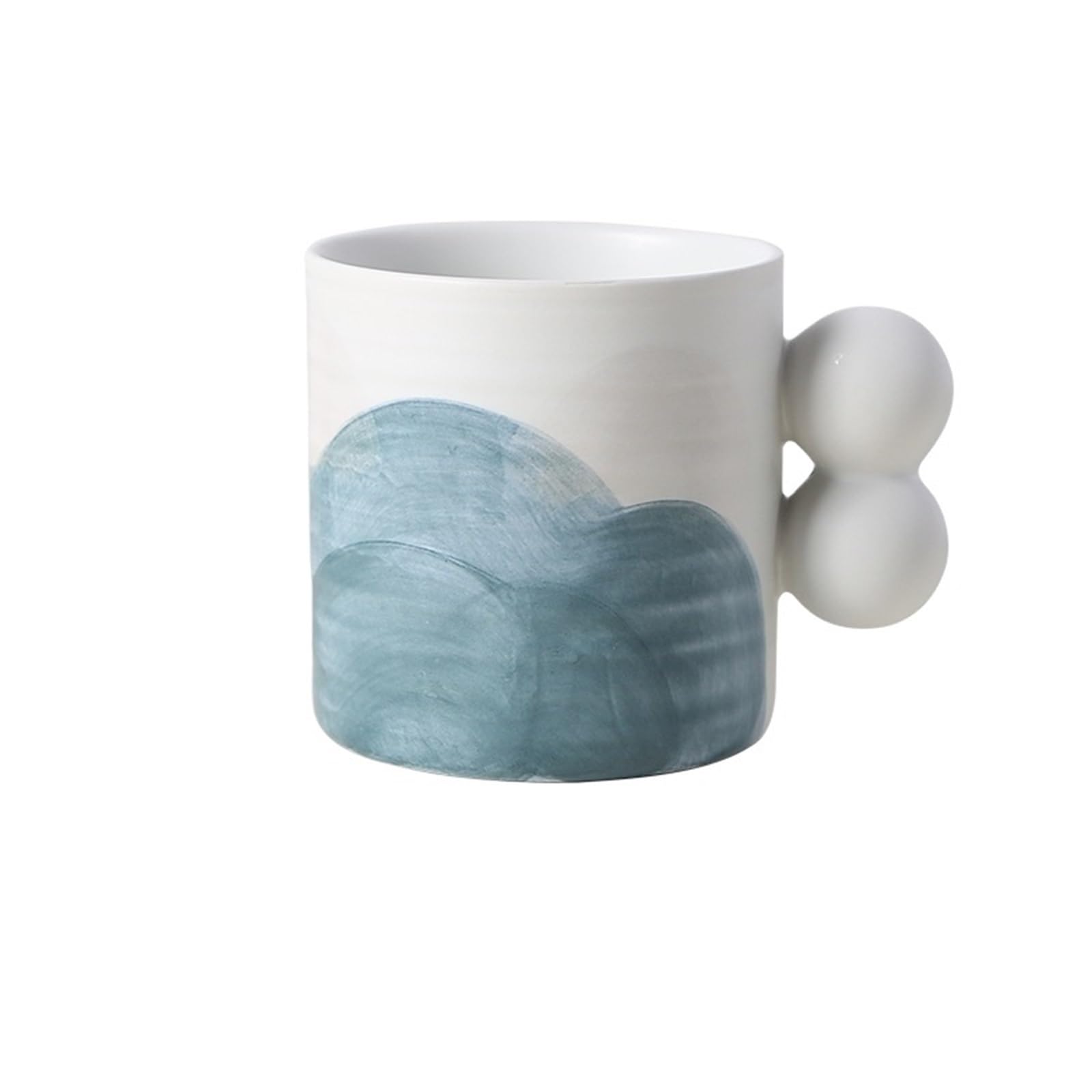 HLHLOP777 Coffee Mugs Hand-painted Mug Underglaze Colored Ceramic Coffee Cup with Handle Simple 320ml Coffee Cup