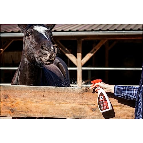 RL24 leovet - Anti-BITE Verbiss- & Knabberstopp | Verbissschutz für Pferde | Pferdespray gegen Anknabbern | schützt Bandagen, Mähne, Schweif & Holz | 1 x 550 ml Sprühflasche