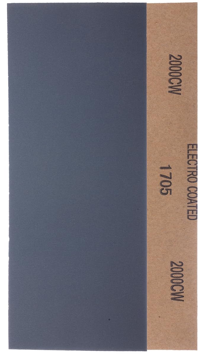 2000 Grit Wet & Dry Sandpaper Sheets, 23 x 9.5cm, Ultra Fine Abrasive Sand Paper Roll for Wood, Metal, Plastic, Glass, Stone and Wall Sanding, 10 Pack