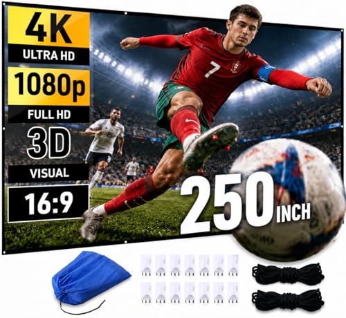Japard 250 inch Projector Screen Outdoor Night Home Theater 4K Full HD