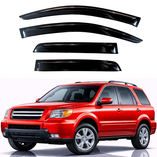 Image of KPY Rain Guards Fit for 2003-2008 Honda Pilot, Out-Channel Window Visors Vent Wind Deflectors 4PC, Car Accessories for 03-08 Pilot