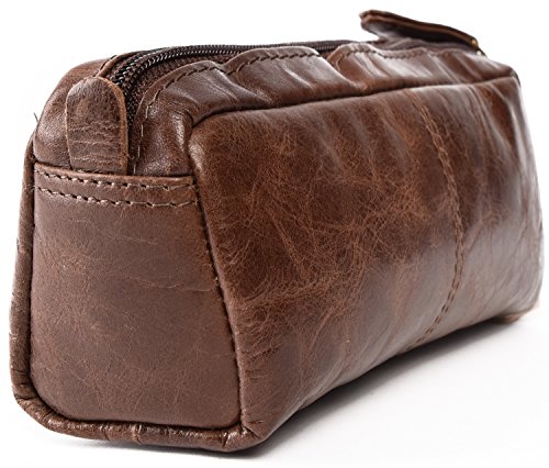 LEABAGS Fort Wayne lederen mapje I mapje van echt buffelleer I vintage look I lederen etui I pennenetui I kleine etui I… - Afbeelding 6