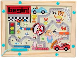 لعبة متاهة السباق الخشبية للأطفال، لوح متاهة لتنمية المهارات