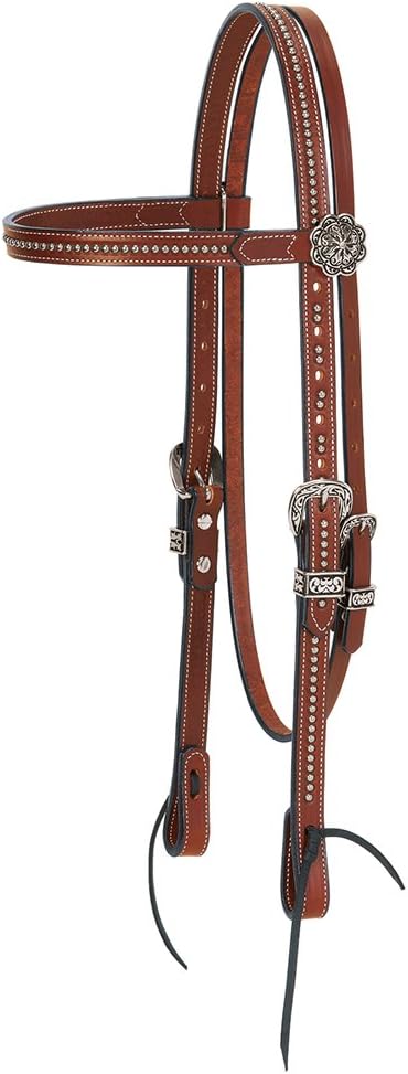 Weaver Leather unisex adult Browband Headstall, Brown, Horse US